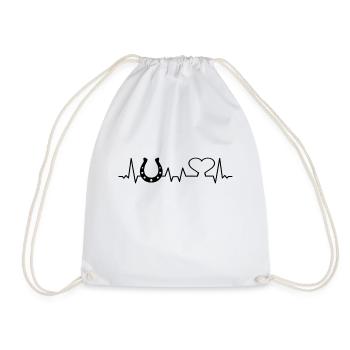 Cheval Équestre Cavalier Cheval cheval cheval - Sac de sport léger - blanc - Devant