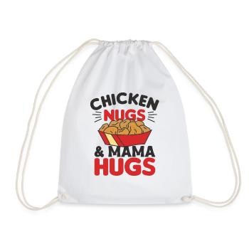 Chicken Nuggs Et Mama Hugs Drôles de nuggets de nourriture - Sac de sport léger - blanc - Devant