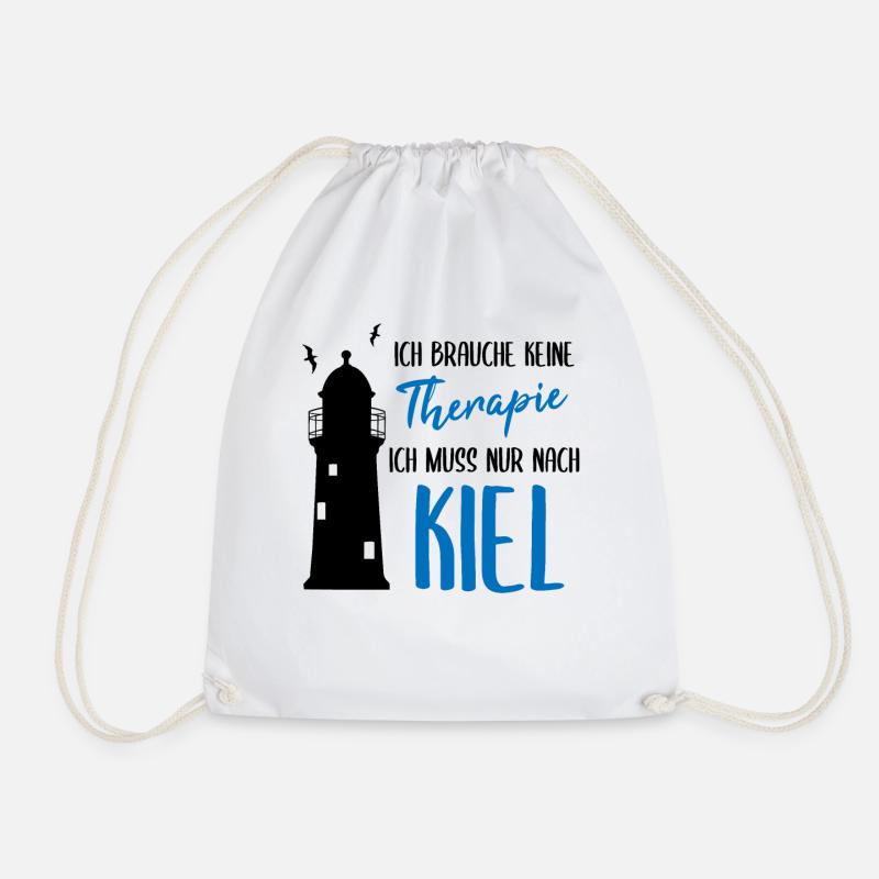 Kiel Urlaub Lustiger Spruch Ostsee Geschenk - Turnbeutel - Weiß
