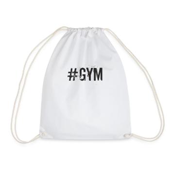 Fitness - #Gym - Turnbeutel - Weiß - Vorne