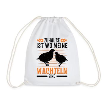Zuhause ist wo meine Wachteln sind - Turnbeutel - Weiß - Vorne