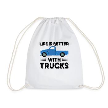 Pick Up Vintage Wagon Pickup Truck - Turnbeutel - Weiß - Vorne