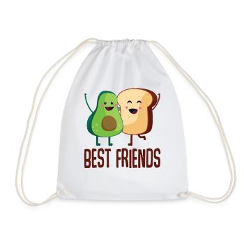 Avocado Toast / Best Friends - Turnbeutel - Weiß - Vorne