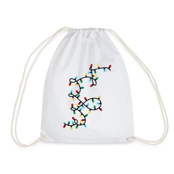 String lights Christmas - Drawstring Bag - white - Front