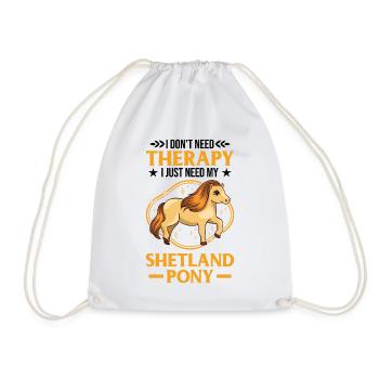 Shetland Pony Therapie Shetty Shetland-Pony - Turnbeutel - Weiß - Vorne