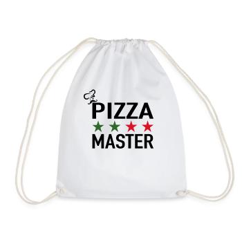 Pizza Master Pizza Chefkoch Italienische Pizza - Turnbeutel - Weiß - Vorne