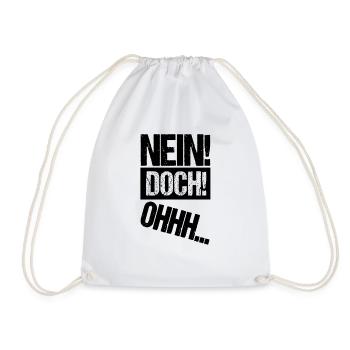Louis de Funes Film Zitat - NEIN DOCH OHHH - Turnbeutel - Weiß - Vorne