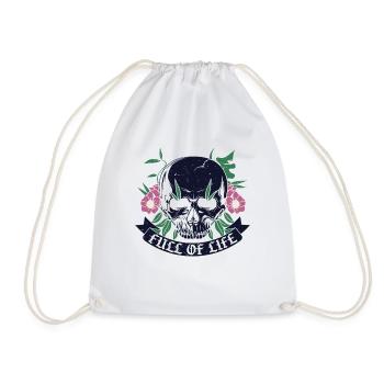 Plein de vie Jardinier Crâne Jardinage - Sac de sport léger - blanc - Devant
