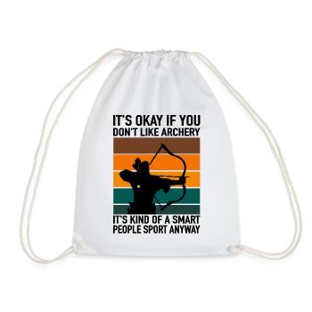 Archery Archery Arrow & Bow Archer - Drawstring Bag - white - Front