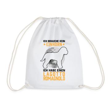 Lagotto Romagnolo kein Einhorn Trüffelhund Spruch - Turnbeutel - Weiß - Vorne