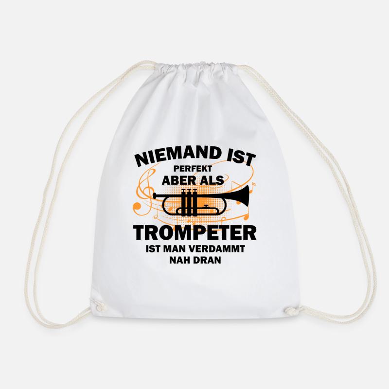 Trompete Trompeter - Turnbeutel - Weiß