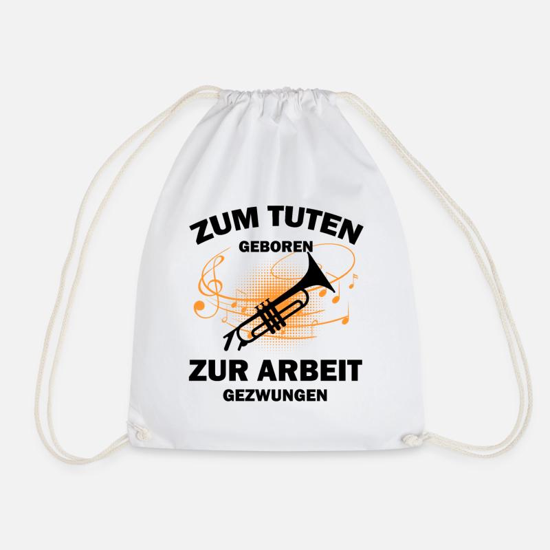 Trompete Trompeter - Turnbeutel - Weiß