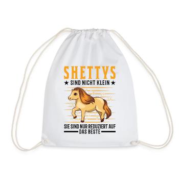 Shetland Pony Klein Shetty Shetlandpony - Turnbeutel - Weiß - Vorne