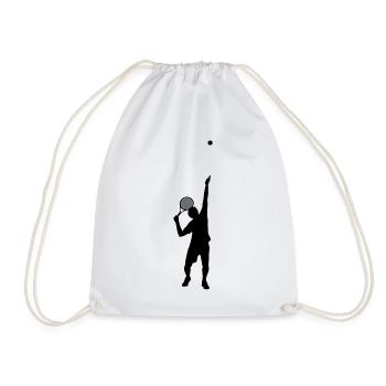 Tennis Tennisspieler Spieler Trainer Geschenk - Turnbeutel - Weiß - Vorne