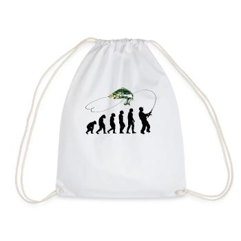 Fishing Fishing Rod Angler EVOLUTION Fly Fishing - Drawstring Bag - white - Front