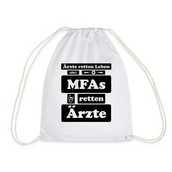 Medizinische Fachangestellte Krankenschwester MFA - Turnbeutel - Weiß - Vorne