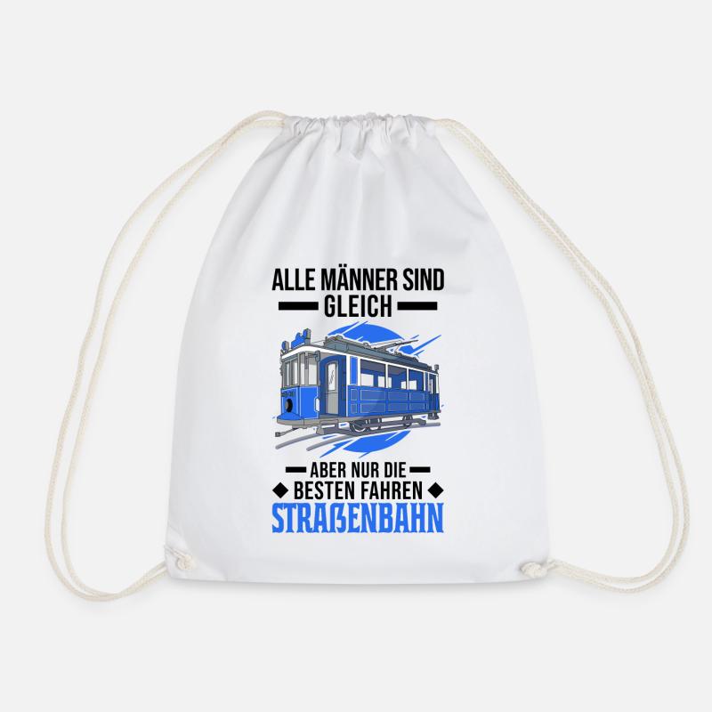 Straßenbahn Männer Straßenbahnfahrer Tram S-Bahn - Turnbeutel - Weiß