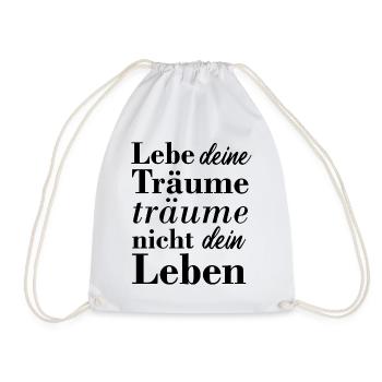 Motivation Schöner Spruch Geschenk Geburtstag - Turnbeutel - Weiß - Vorne