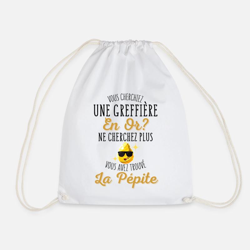 Vous Cherchiez une Greffière en Or? - Humour - Sac de sport léger - blanc