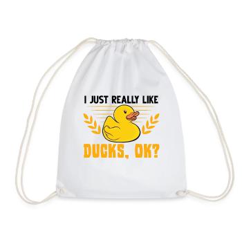 J'aime vraiment les canards Canard en caoutchouc - Sac de sport léger - blanc - Devant