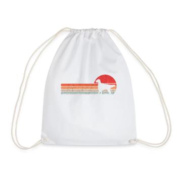 English Setter Retro Englischer Setter Vintage - Drawstring Bag - white - Front