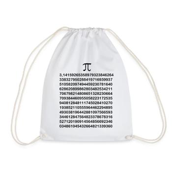 Pi Mathematik Nerd Mathe Mathematiker Geschenk - Turnbeutel - Weiß - Vorne