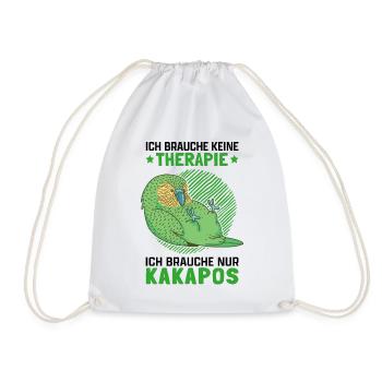 Kakapo Therapie Neuseeland flugunfähiger Kakapo - Turnbeutel - Weiß - Vorne