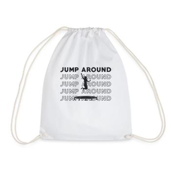 Trampoline Jump Around Trampoline Sport - Drawstring Bag - white - Front