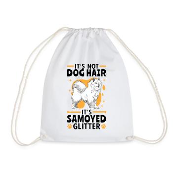 Samoyed Glitter Sled Dog Samoyeds - Drawstring Bag - white - Front