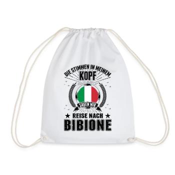 Bibione Stimmen Italien Urlaub Reise Geschenk - Turnbeutel - Weiß - Vorne