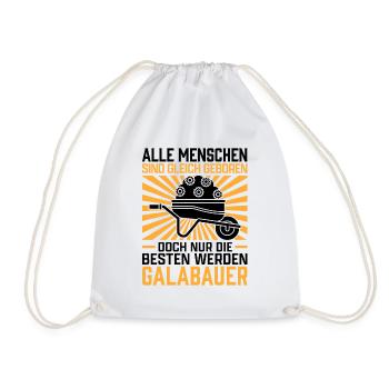 Galabauer Papa Landschaftsgärtner Galabau - Turnbeutel - Weiß - Vorne