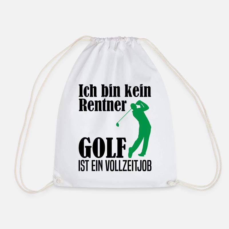 Rentner Ruhestand Golf Lustiger Spruch Geschenk - Turnbeutel - Weiß