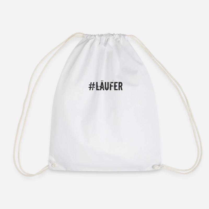 Laufen - #läufer - Turnbeutel - Weiß