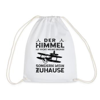 Flugzeug Pilot Flieger Flug Spruch - Turnbeutel - Weiß - Vorne