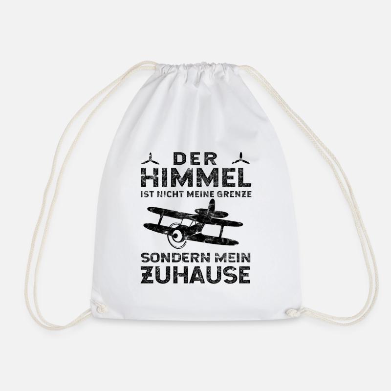 Flugzeug Pilot Flieger Flug Spruch - Turnbeutel - Weiß