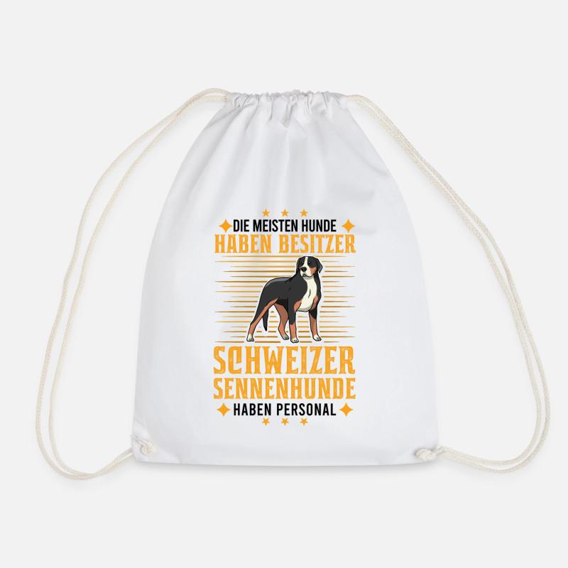 Großer Schweizer Sennenhund Personal - Turnbeutel - Weiß