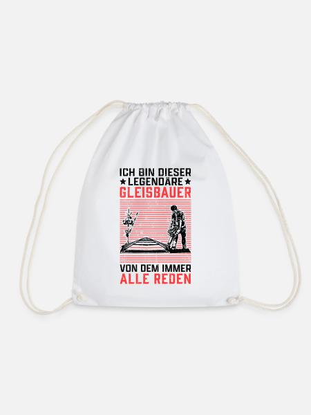 Legendärer Gleisbauer Gleisbau Weichenmechaniker - Turnbeutel - Weiß