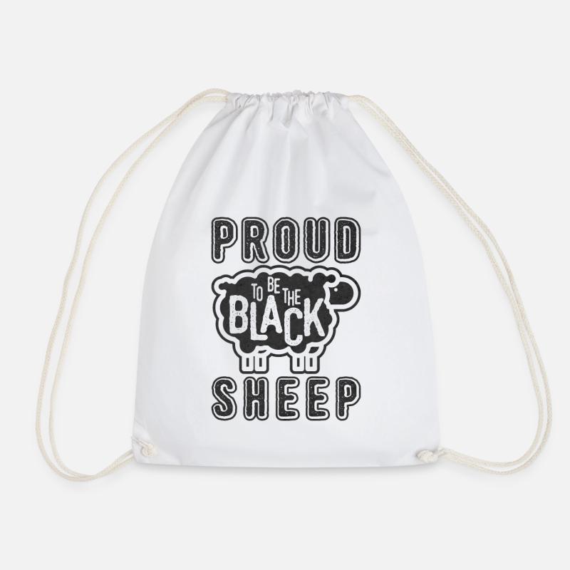 Proud Black Sheep | Stolzes Schwarzes Schaf - Turnbeutel - Weiß