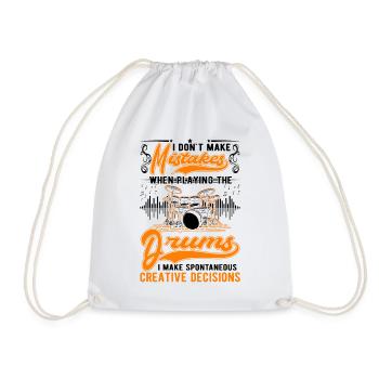 Drums Creative Decisions Drummer Drummer - Drawstring Bag - white - Front