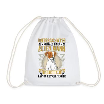 Parson Russell Terrier Alter Mann - Turnbeutel - Weiß - Vorne
