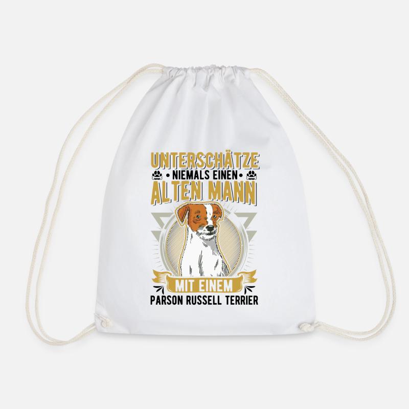 Parson Russell Terrier Alter Mann - Turnbeutel - Weiß