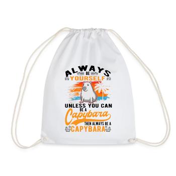 Capybara Wasserschwein Capibara - Drawstring Bag - white - Front