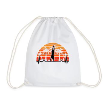Gymnaste Heartbeat Handstand Gymnastique Gymnastique - Sac de sport léger - blanc - Devant