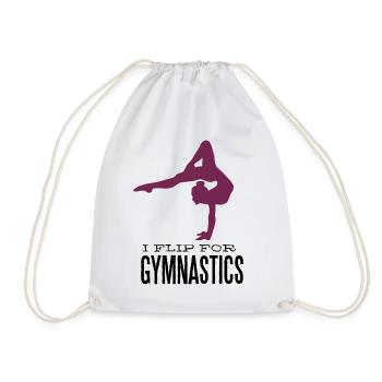 Gymnastics - I flip for gymnastics - Turnbeutel - Weiß - Vorne