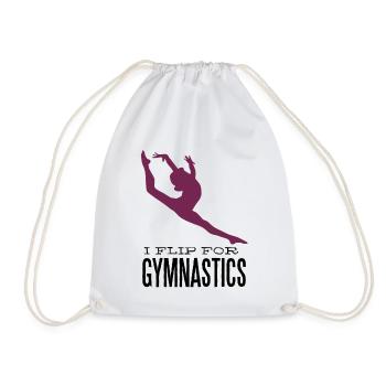 Gymnastique - Je bascule pour la gymnastique - Sac de sport léger - blanc - Devant