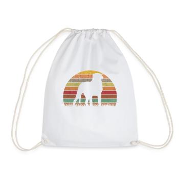 Large Swiss Mountain Dog - Drawstring Bag - white - Front