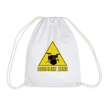 Drummer Zone Funny Drum Musician Drummer - Drawstring Bag - white - Front