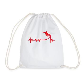 Skateboards Skater Deck Patinage Heartbeat - Sac de sport léger - blanc - Devant