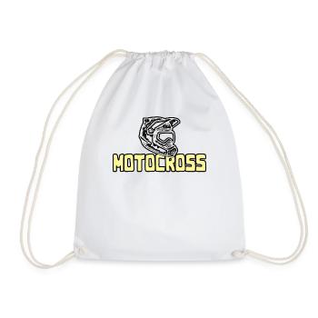 Motocross - Drawstring Bag - white - Front