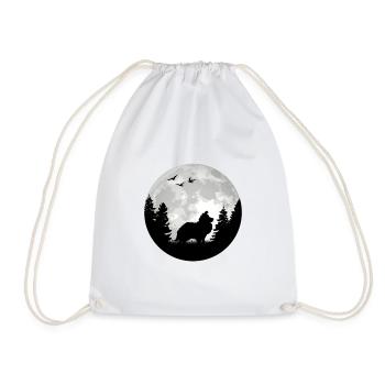 Sheltie Berger Chien Lune Shetland Sheepdog - Sac de sport léger - blanc - Devant